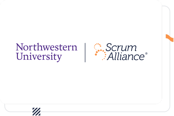 Scrum Alliance and Northwestern University logos
