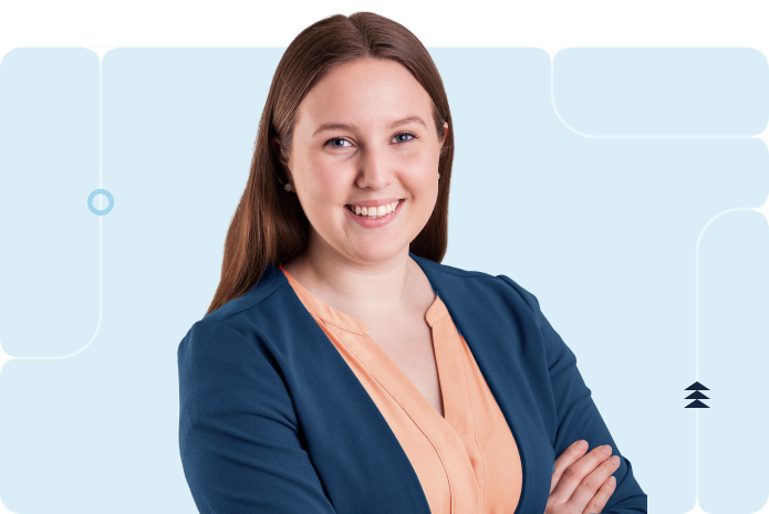 Smiling professional with arms crossed