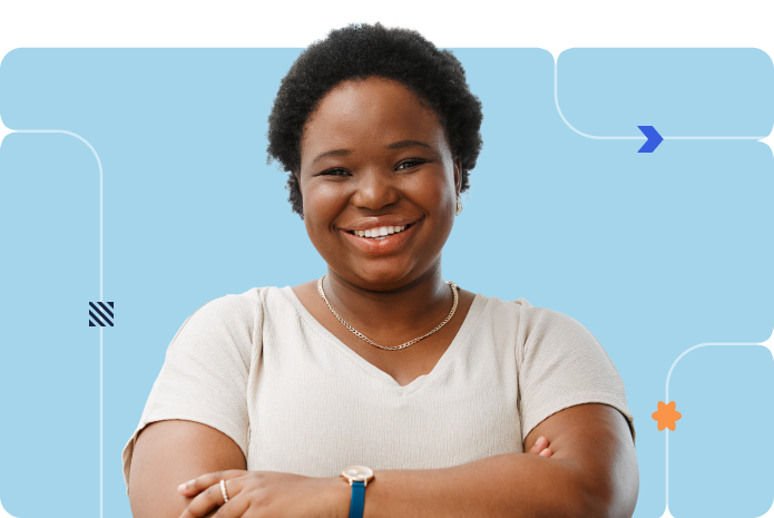 A woman posing with arms crossed