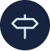 renewal-routes A dark blue icon showing a directional sign